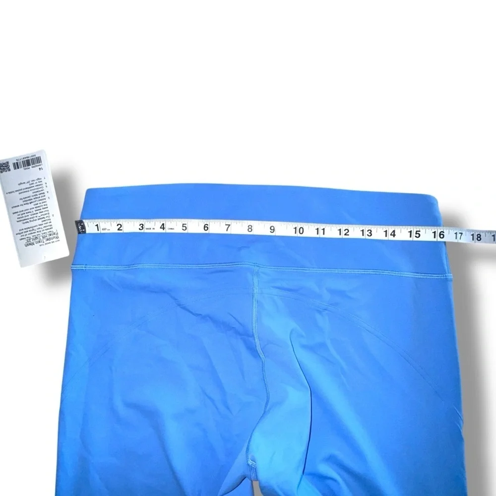NWT LULULEMON Wunder Train Mesh Panel High-Rise Leggings 25” - Pool Blue 14